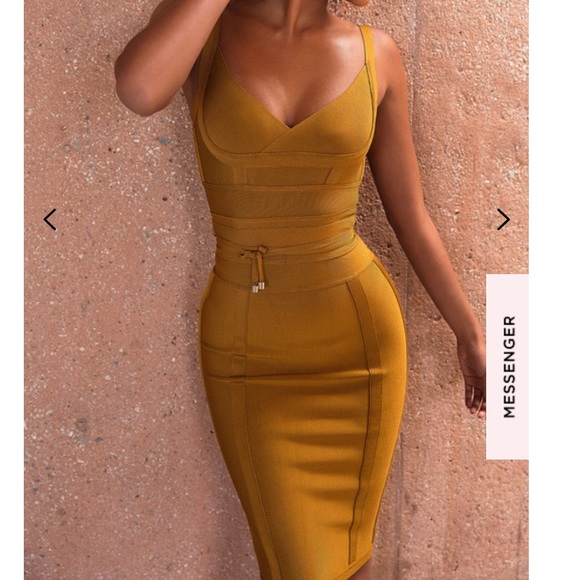 House of CB Belice Dress in Ginger - Picture 2 of 7